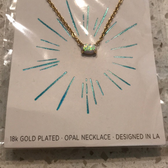 NWT Ettika 18k Gold Plated & Kyocera Opal Necklace - Picture 4 of 7